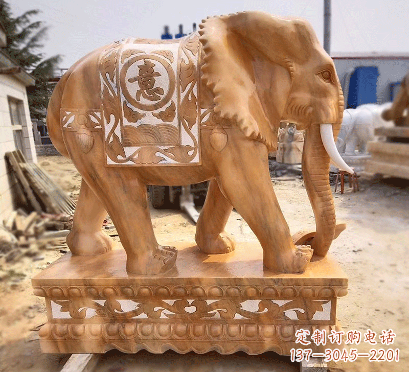 南阳雕刻石雕大象