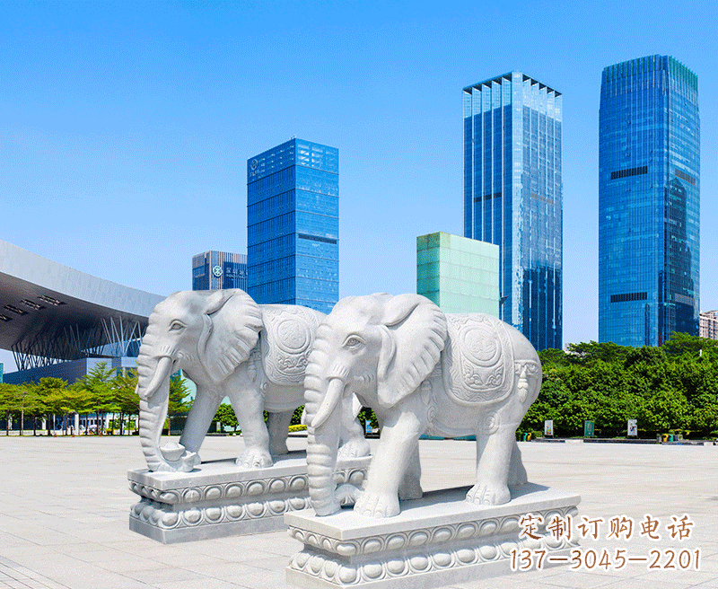 南阳公石雕大象