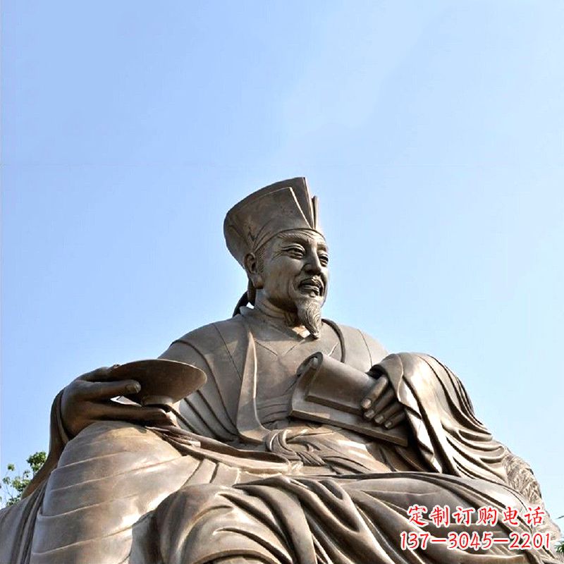 南阳历史名人北宋文坛领袖欧阳修铸铜雕塑
