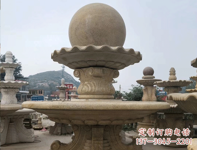 南阳石雕汉白玉喷泉