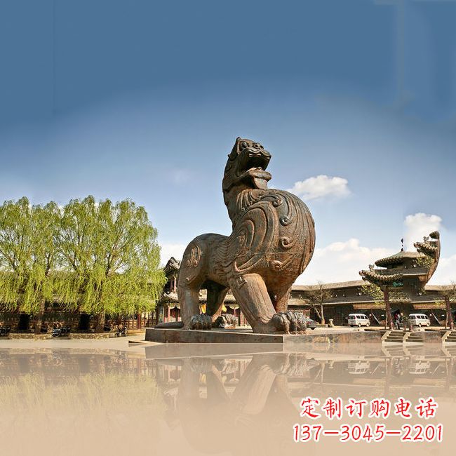 南阳铜雕狴犴雕塑-景区园林广场神兽景观摆件