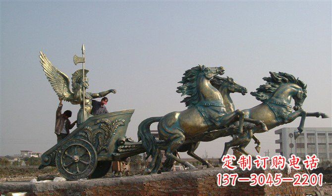 南阳阿波罗战车广场景观铜雕 (2)