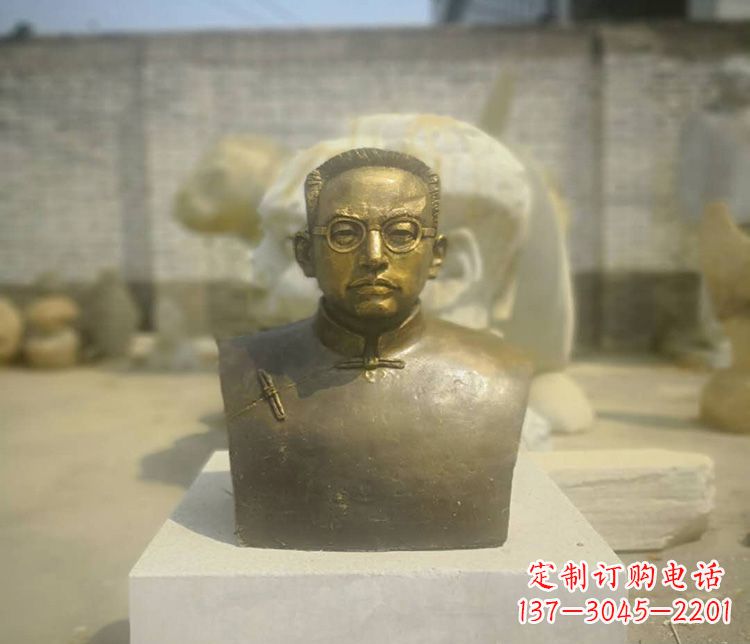 南阳爱国者陶行知胸像铜雕