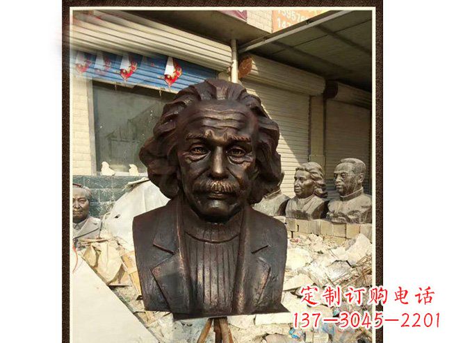 南阳爱因斯坦头像铜雕 (2)