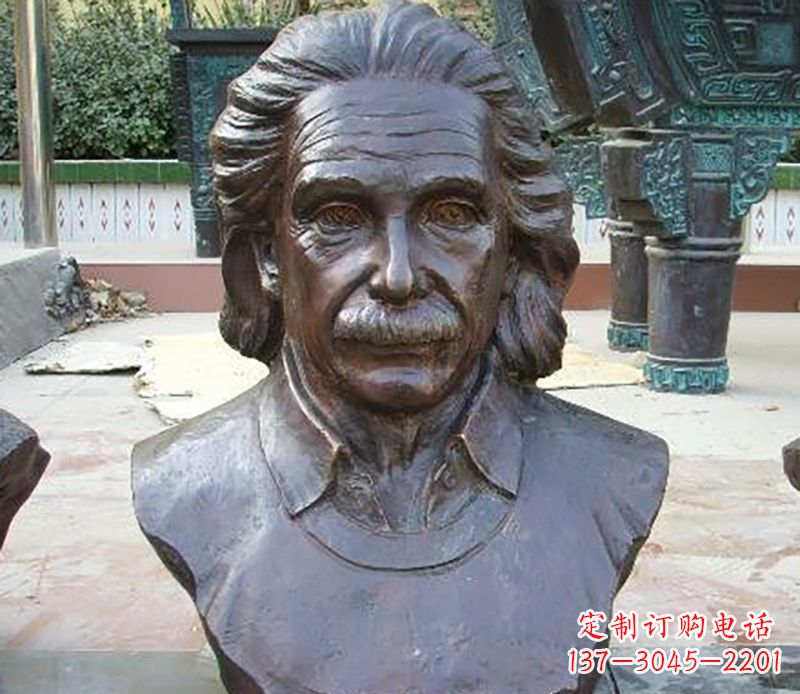南阳爱因斯坦胸像校园名人铜雕