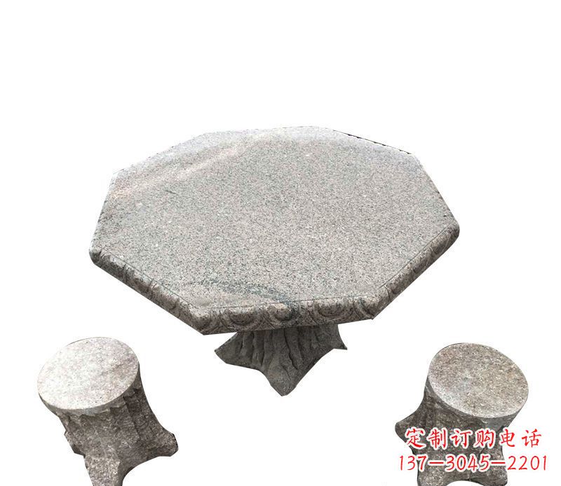 南阳八角石桌凳园林景观石雕