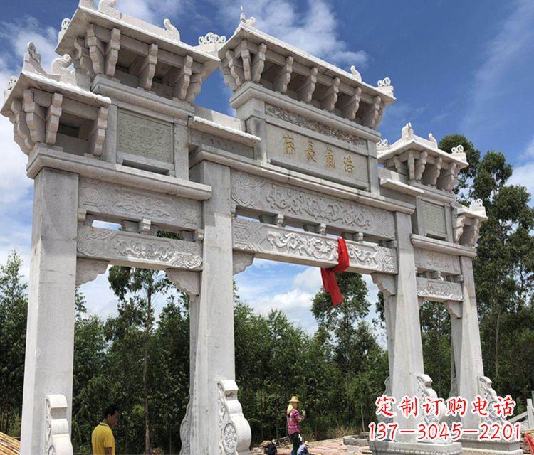 南阳牌坊石雕精美定制礼品