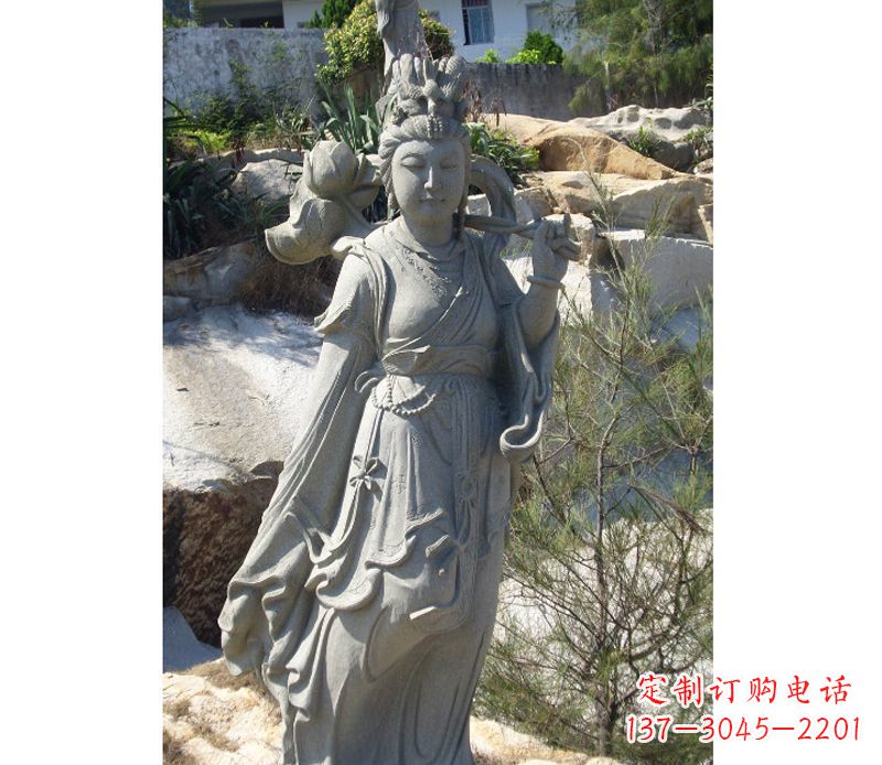 南阳八仙何仙姑石雕