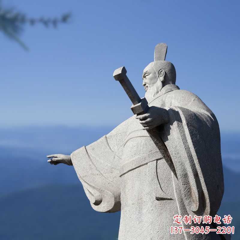 南阳霸气无双秦始皇石雕像