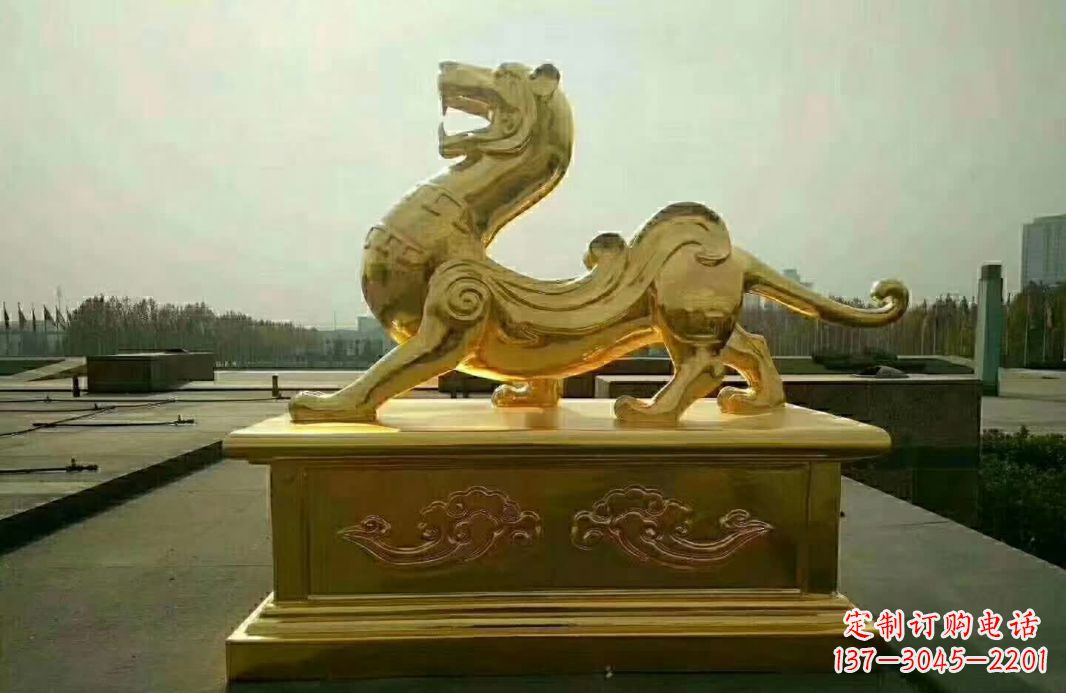 南阳白虎铜雕