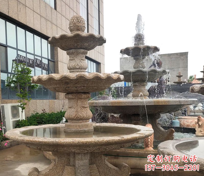 南阳“白麻石质天然喷泉雕塑”