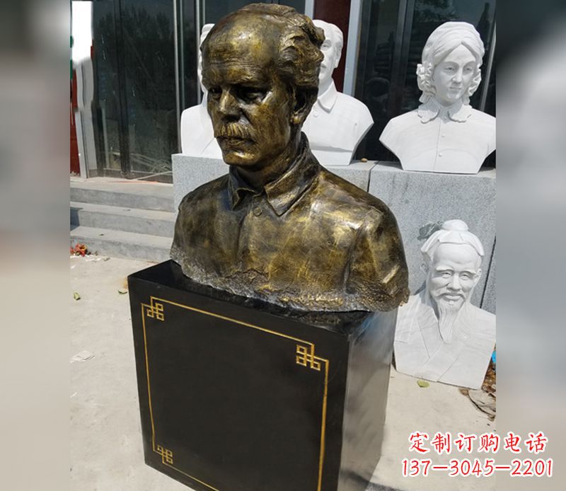 南阳白求恩胸像铜雕2