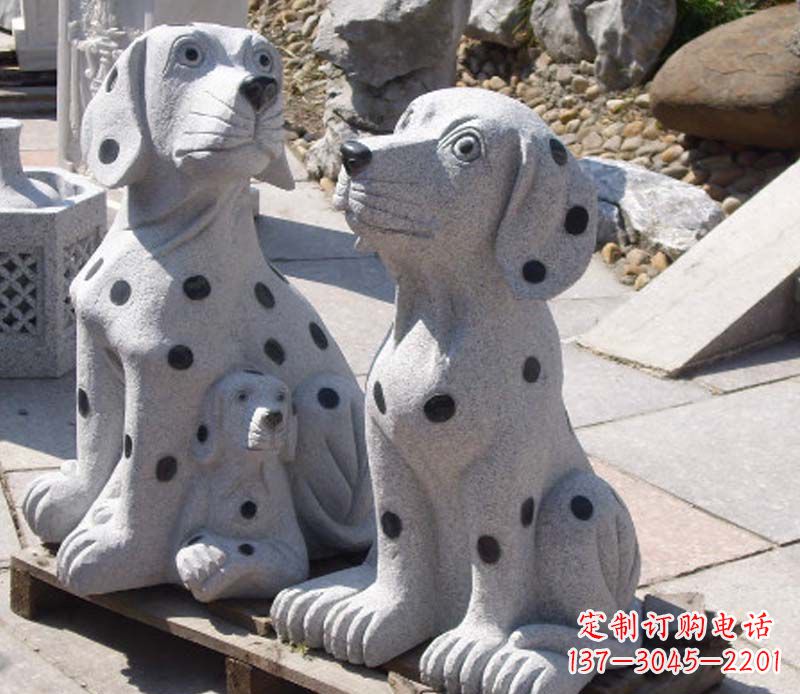 南阳斑点狗石雕