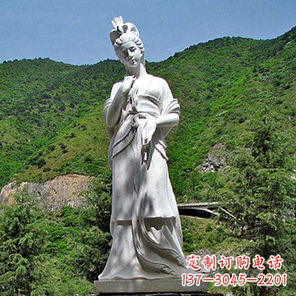 南阳褒姒汉白玉石雕像-中国古代(西周时期)美女雕塑