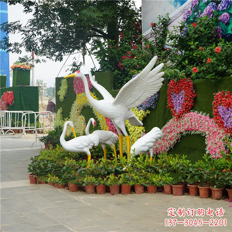 南阳北京玻璃钢仙鹤雕塑