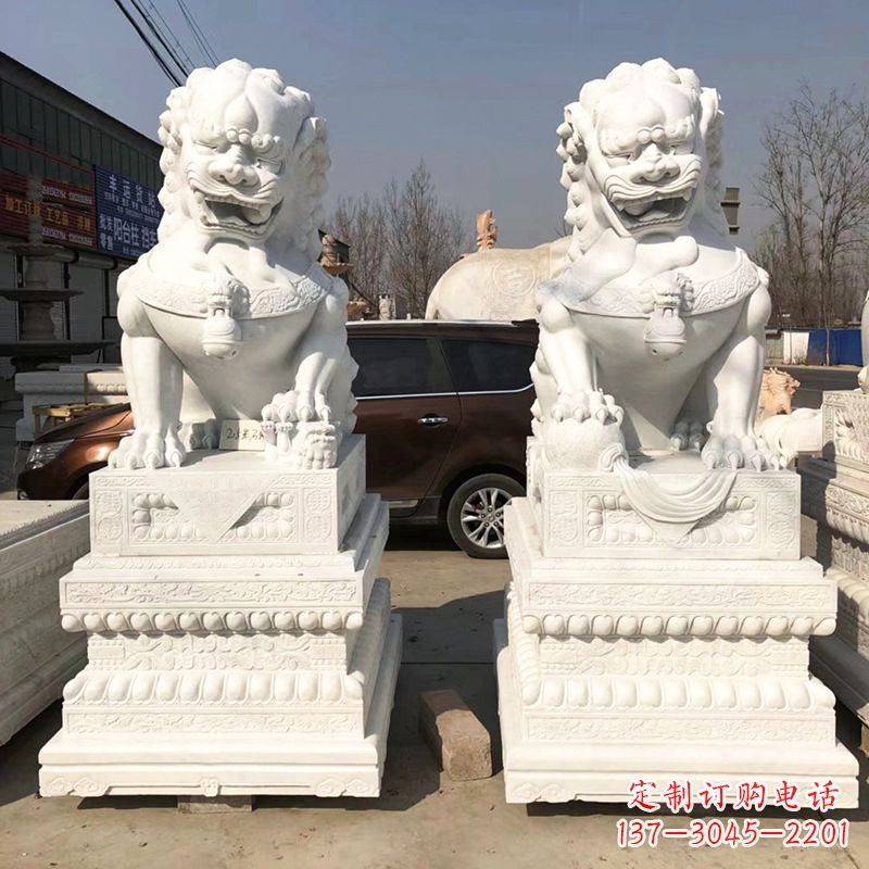 南阳北京汉白玉石狮子