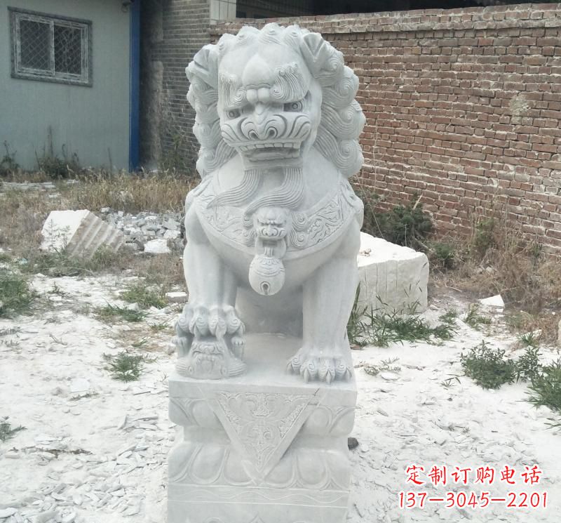 南阳北京看门狮子石雕