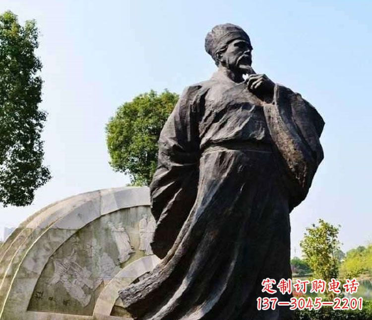 南阳北宋思想家王安石铜雕