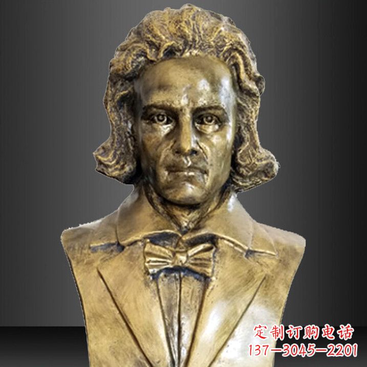 南阳贝多芬雕塑作品-纯铜铸造名人胸像