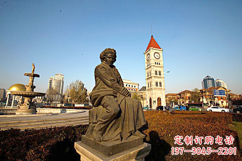 南阳贝多芬头像雕塑-城市文化名人雕像