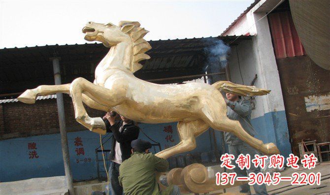 南阳奔马铸铜马铜雕