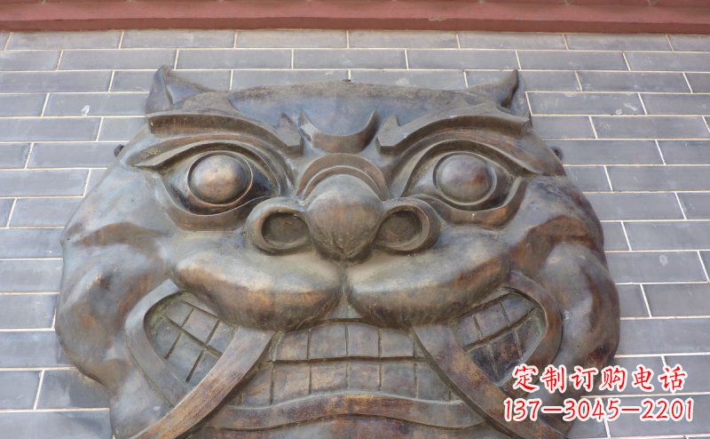 南阳狴犴古代神兽铜浮雕