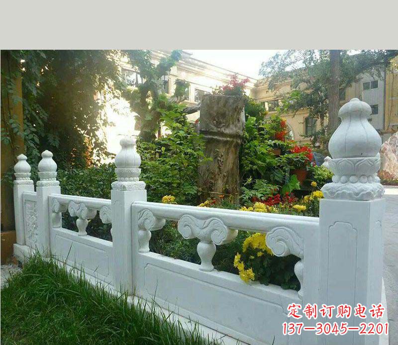 南阳别墅汉白玉栏板景观石雕