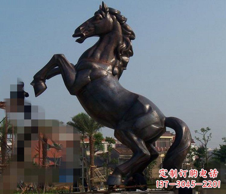 南阳别墅景观动物马铜雕塑