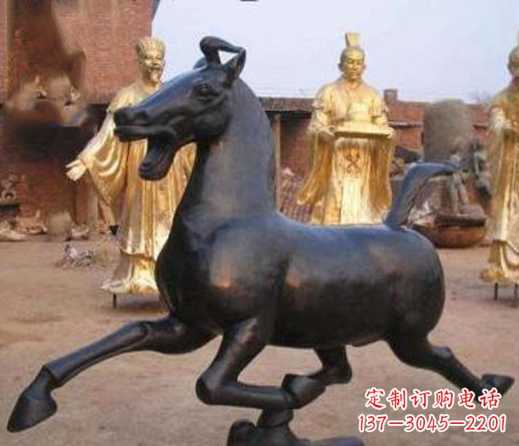 南阳别墅景观动物马铜雕塑_1