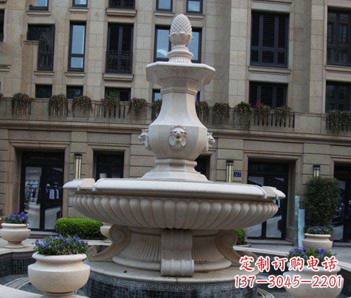 南阳别墅景观欧式喷泉石雕_2