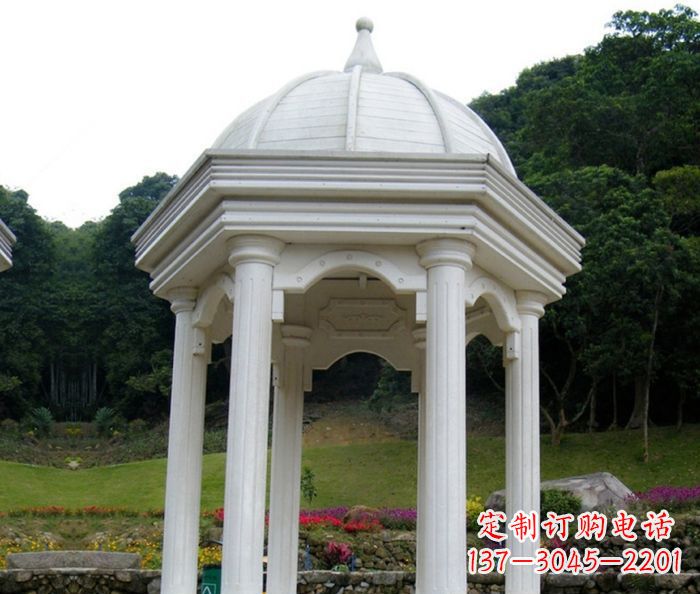 南阳别墅景观欧式石雕凉亭 (2)