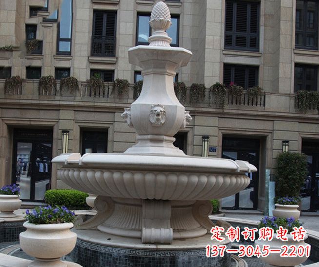 南阳别墅景观石雕大理石喷泉