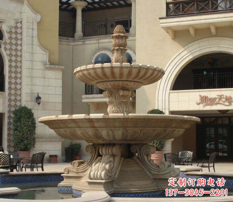南阳别墅景观石雕大型喷泉雕塑 (2)