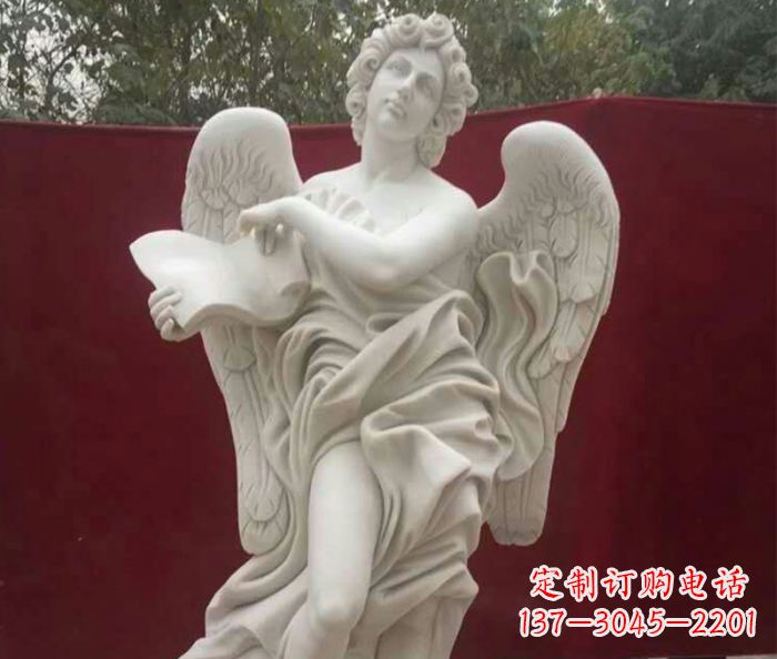 南阳别墅景观天使人物石雕 (2)