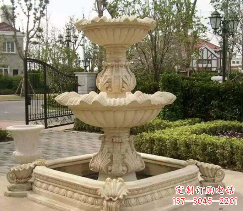 南阳别墅庭院喷泉石雕