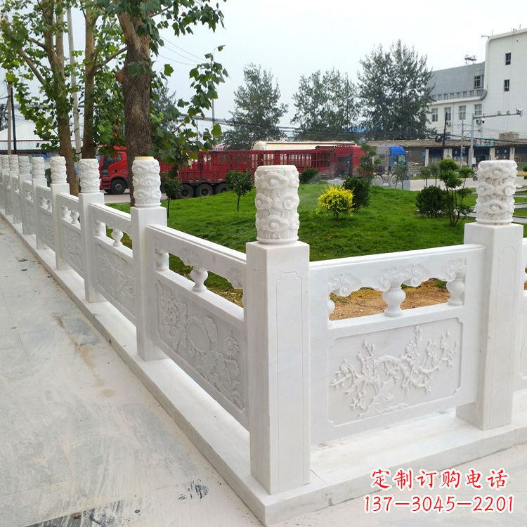 南阳别墅园林大理石石雕栏板护栏