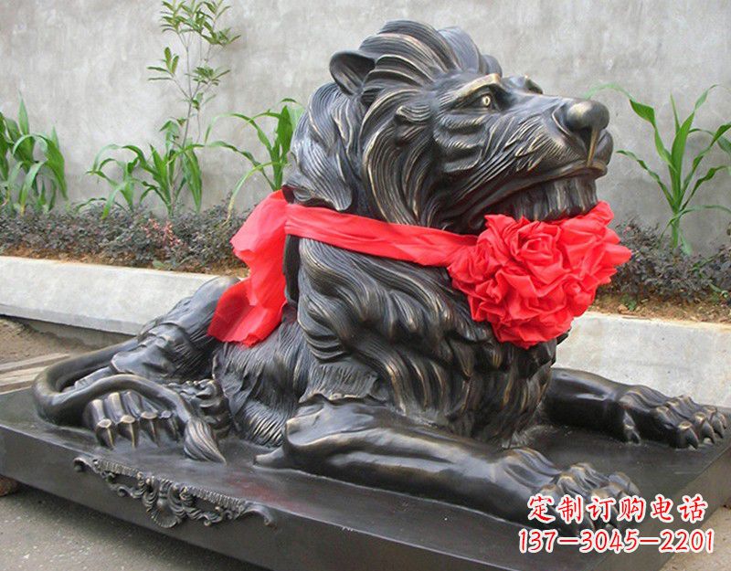 南阳铜质狮子雕塑