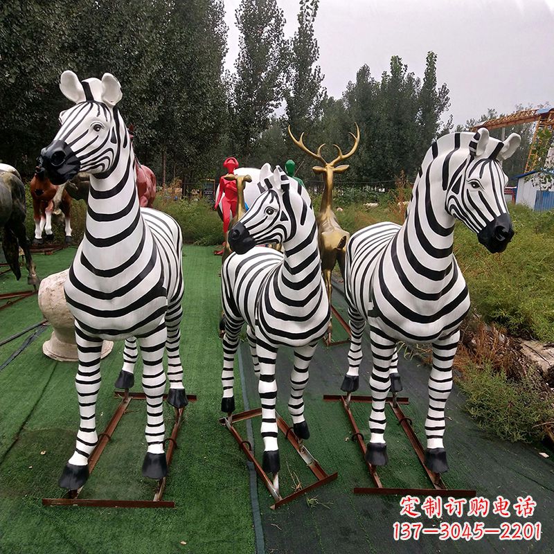 南阳玻璃钢斑马仿真雕塑