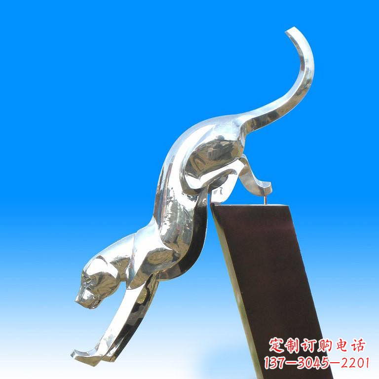南阳豹玻璃——玻璃钢豹子雕塑