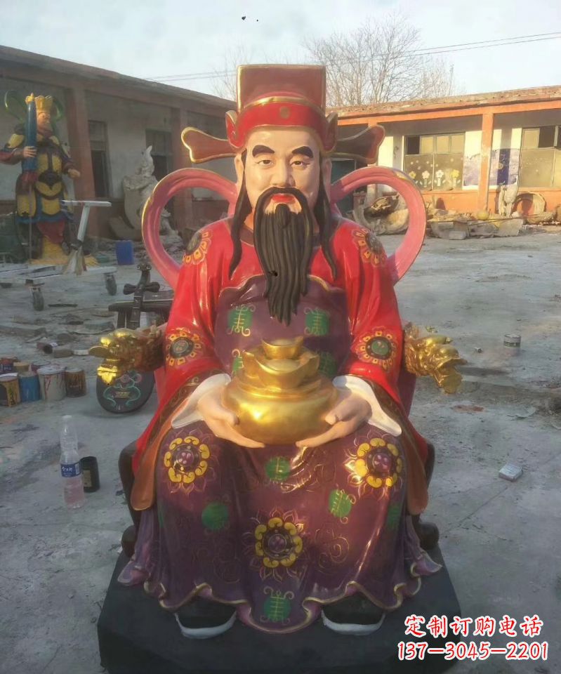 南阳玻璃钢彩绘财神