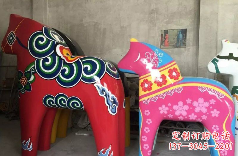 南阳新颖独角兽彩绘玻璃钢装饰品