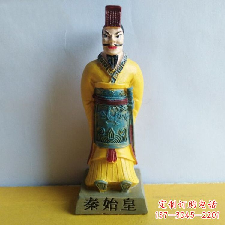南阳玻璃钢彩绘秦始皇雕塑