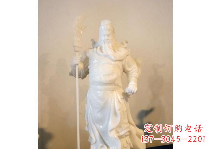 南阳玻璃钢持刀关公雕塑