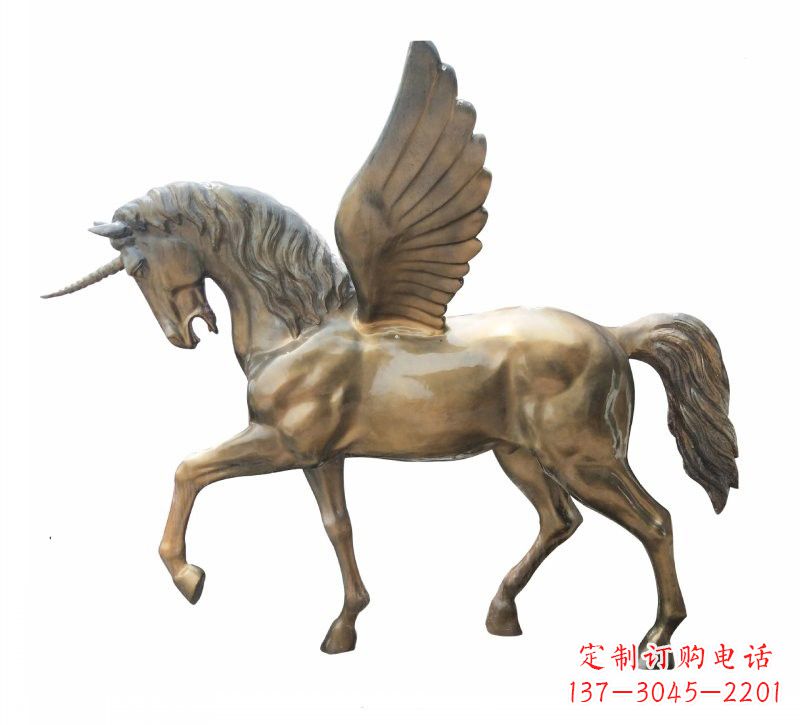南阳玻璃钢独角兽飞马雕塑