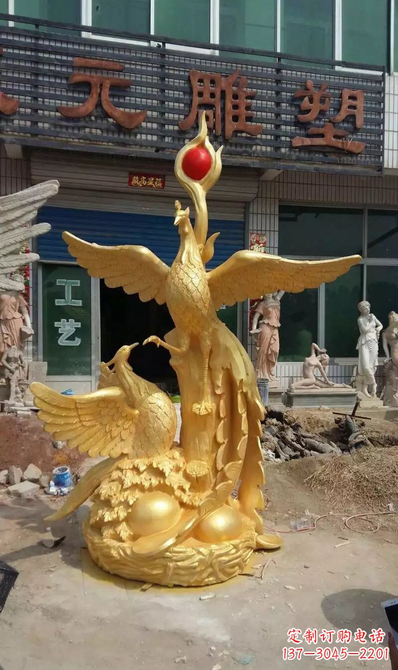 南阳玻璃钢仿铜凤凰