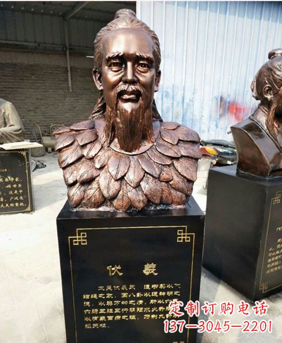 南阳玻璃钢仿铜伏羲头像