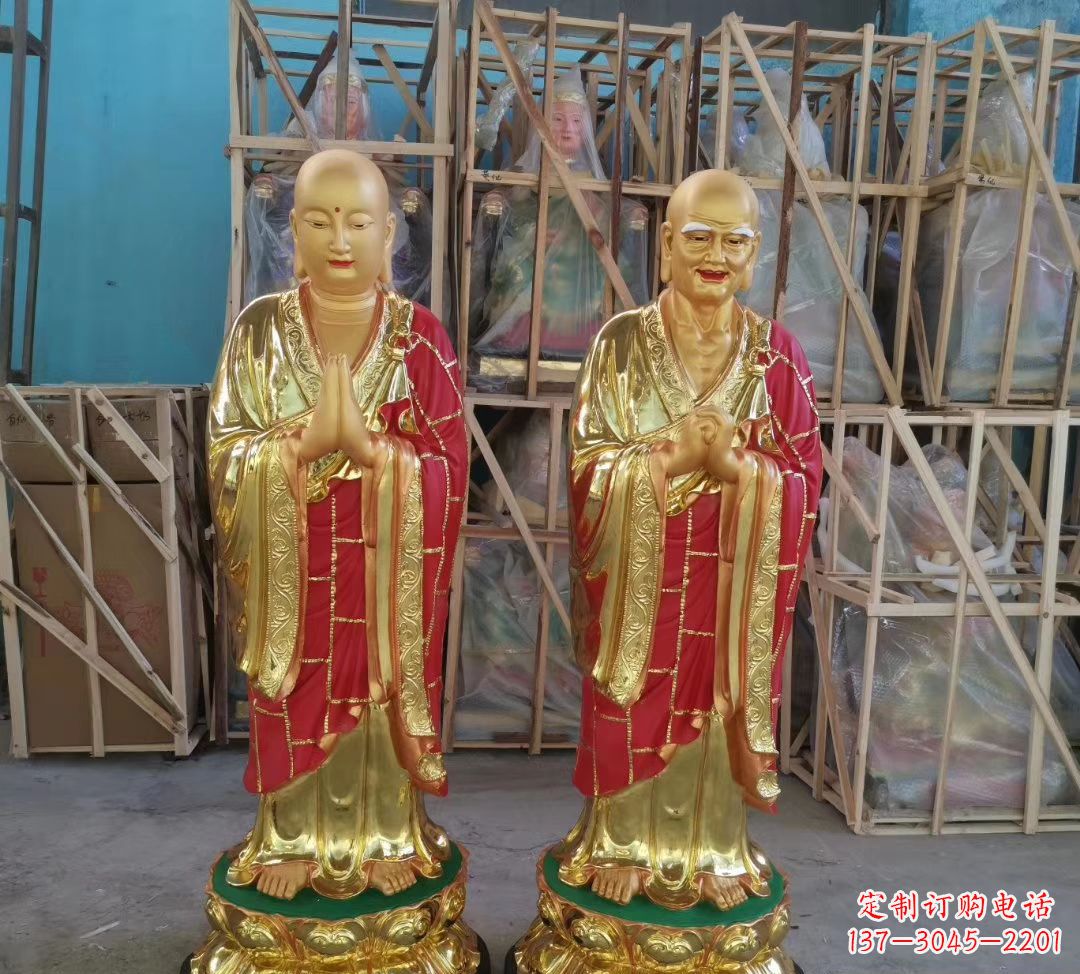 南阳玻璃钢仿铜佛像雕塑寺庙景观雕塑