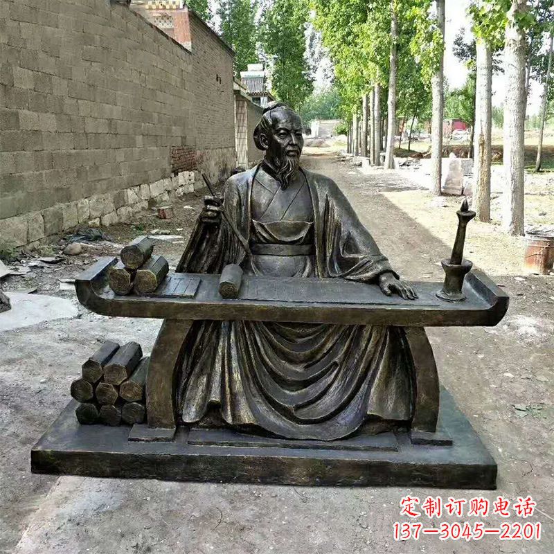 南阳玻璃钢仿铜雕刻的历史名人——张衡