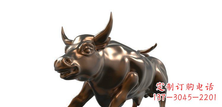 南阳玻璃钢仿铜牛公园动物雕塑_1