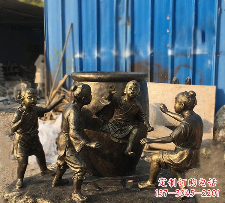 南阳玻璃钢仿铜司马光砸缸